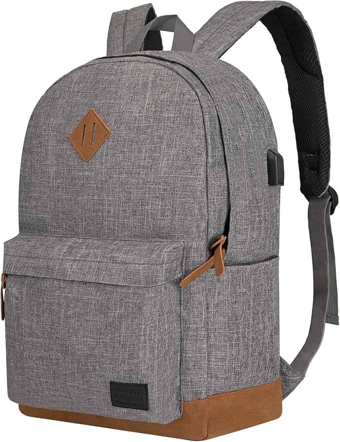 Goloni Backpack for Men Women, Anti-Theft Travel Laptop Backpack, Water Resistant 17.3 Inch USB Charging Backpack, Large Capacity Work Commute Bag