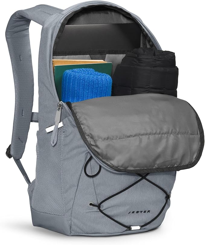The North Face Jester Everyday Laptop Backpack - Commuter Daypack, Water Repellent, Laptop Sleeve, Mid Grey Dark Heather/TNF Black-NPF, One Size