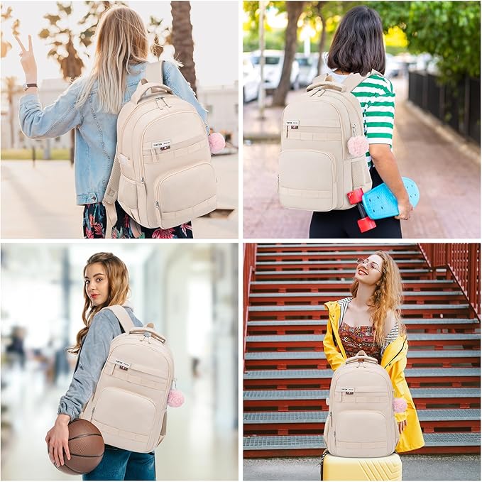 YAMTION Backpack for Teens,School Book Bag with Laptop Compartment for Students,Laptop Back Pack with Large Capacity for Girls Women Work Travel Weekend