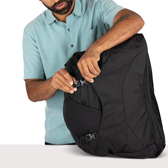Osprey Farpoint 55L Men's Travel Backpack - Carry On Bag with Personal Item Sized Detachable Daypack, Black, Extended Fit