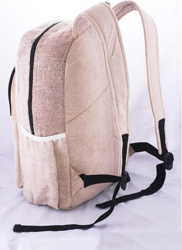 Anitya Hemp Backpack, Multi-Functional Pockets, Eco-Friendly, Unisex, Hiking Daypack, Durable Rucksack (AHLB06)