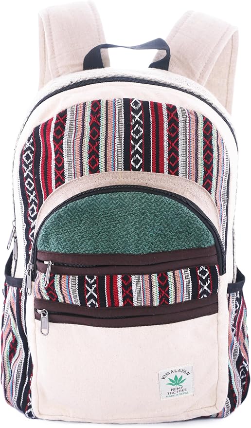 Anitya Hemp Backpack, Multi-Functional Pockets, Eco-Friendly, Unisex, Hiking Daypack, Durable Rucksack (AHLB08)
