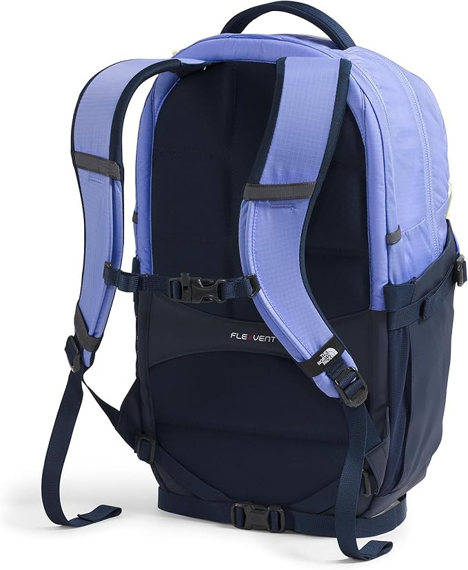 The North Face Women's Recon Everyday Laptop Backpack - Commuter Travel Bag, 18" Laptop Sleeve, Water-Repellent, Periwinkle Glow/Summit Navy/Lemon Mist, One Size