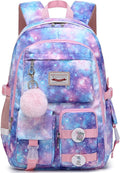 Makukke Backpack for Girls Women, 15.6 Inch Laptop School Bag Elementary College Bookbag Anti Theft Daypack for Women Students (Pink)