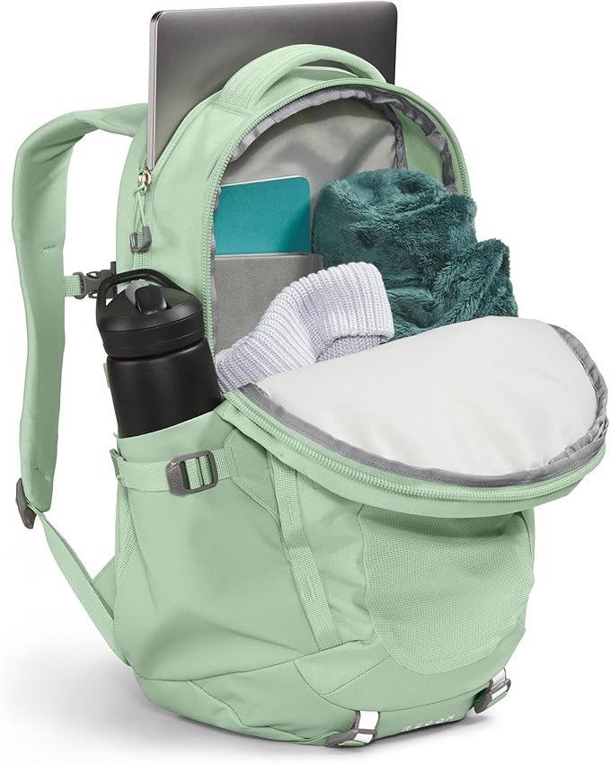 The North Face Women's Recon Everyday Laptop Backpack - Commuter Travel Bag, 18" Laptop Sleeve, Water-Repellent, Misty Sage Dark Heather/Meld Grey-NPF, One Size