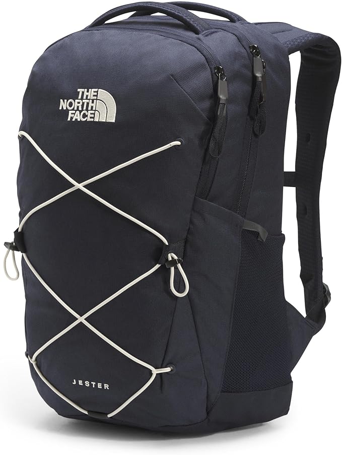 The North Face Jester Everyday Laptop Backpack - Commuter Daypack, Water Repellent, Laptop Sleeve, Aviator Navy Light Heather/Vintage White-NPF, One Size