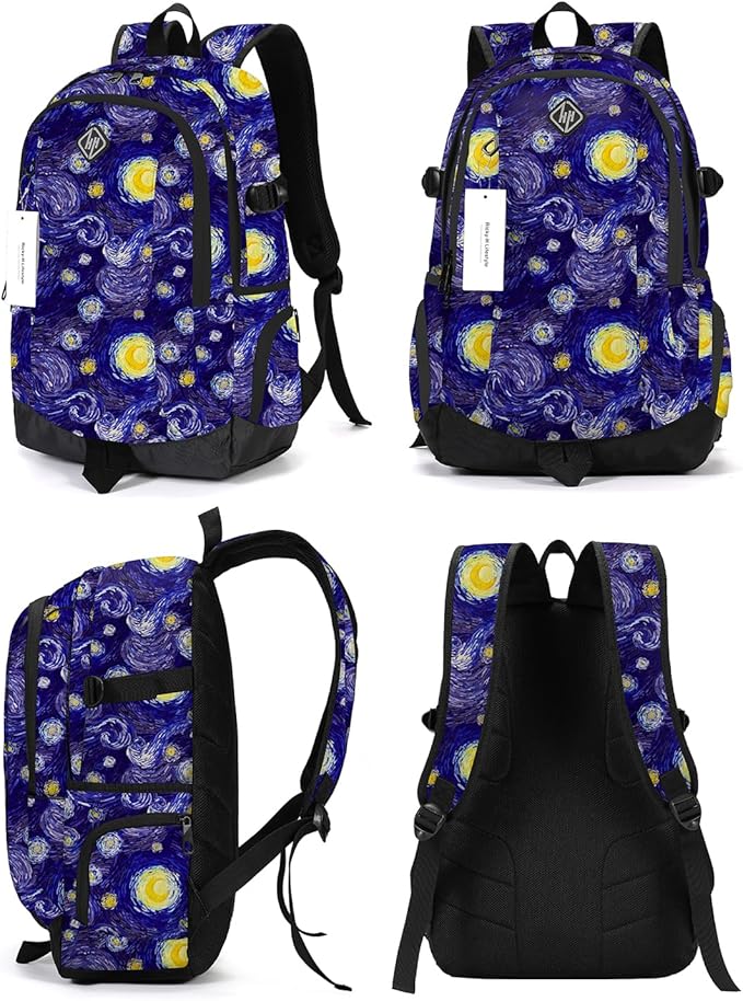 rickyh style School Backpack Travel Bag for Men & Women Lightweight College Back Pack with Laptop Compartmen
