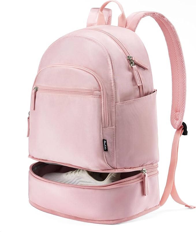Gym Backpack for Women Men, Lightweight Gym Bag with Shoe Compartment, Waterproof Workout Backpack with Wet Pocket