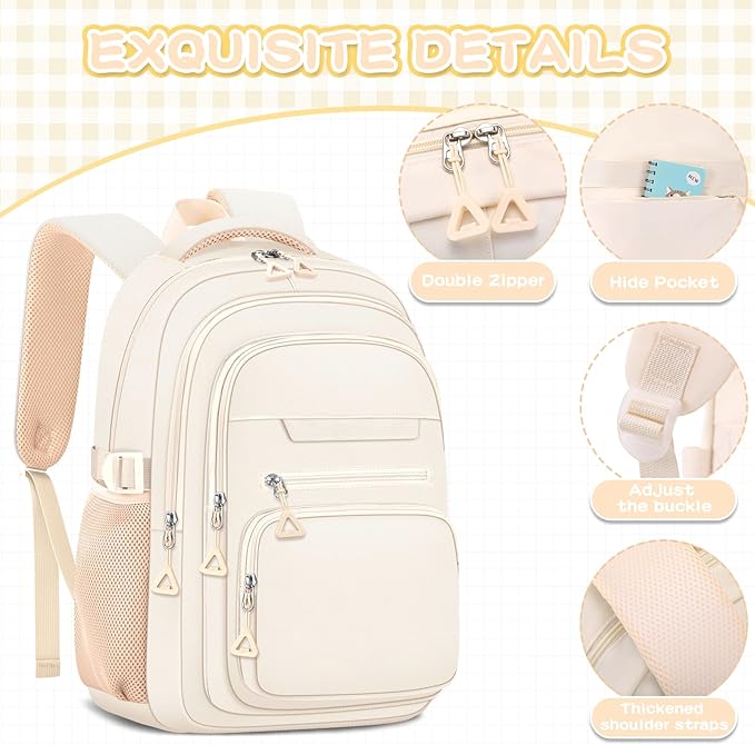 Cute Backpack for School Girls Aesthetic Backpack Women College Bookbag Large Students Laptop Bag Travel Casual Daypack