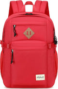 abshoo 32L Backpack for School College Bookbag Middle High School Backpacks Casual Daypack Travel Backpack (Red)