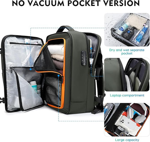 BANGE Travel Backpack with TSA lock version can hold 15.6 inch Laptop suitable Daily Commute and Overnight Flight Approved Anti-theft Bag