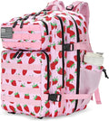 25L Tactical Military Backpack Small Travel Rucksack for Men and Women Assault Pack Bug Out Bag Molle Daypack Gym Backpack with Bottle Holder (Strawberry)