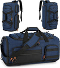 Searock 45L Gym Bag for Men, 3-In-1 Duffle Bag Backpack for Travel, Sports Duffel Bags for Gym Workout, Weekender Overnight Bag with Shoe Compartment, Wet Pocket, Navy Blue
