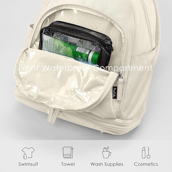 Gym Backpack for Women Men, Lightweight Gym Bag with Shoe Compartment, Waterproof Workout Backpack with Wet Pocket