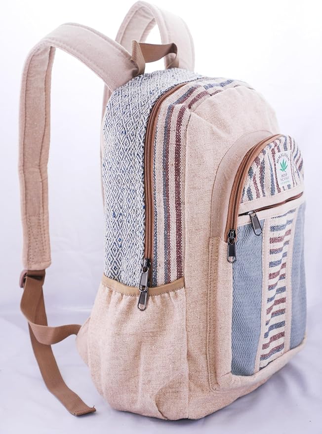 Anitya Hemp Backpack, Multi-Functional Pockets, Eco-Friendly, Unisex, Hiking Daypack, Durable Rucksack (AHLB07)