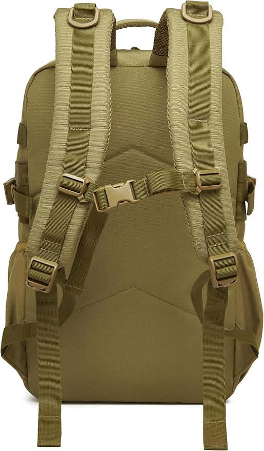 Wotony Tactical Backpack - Military waterproof backpack with multiple pockets and tactical gear for the outdoors (khaki, 25L)