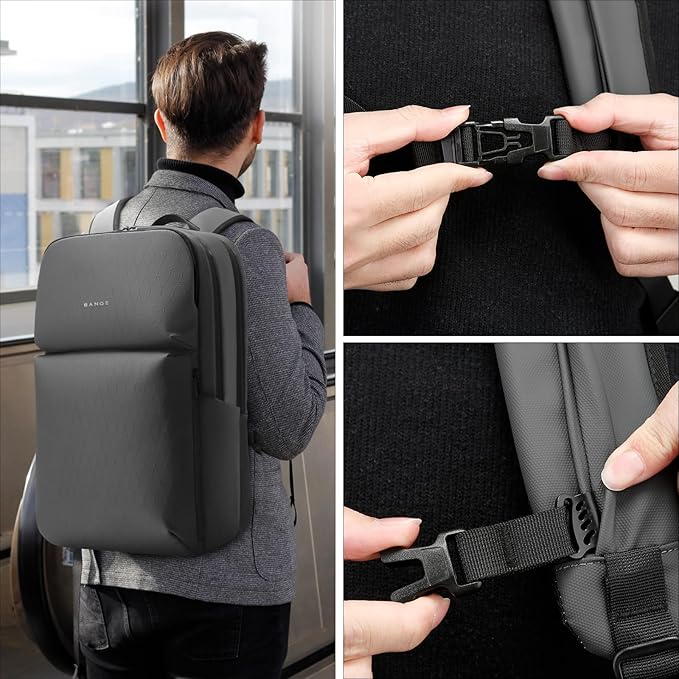 FUTURE AESTHETICS Smart Waterproof Travel Backpack Business Flight Approved Carry on Backpack for Men Women ，Large Capacity Laptop Backpack，Water Resistant Computer Backpack Fits 16 Inch Laptop (Grey)