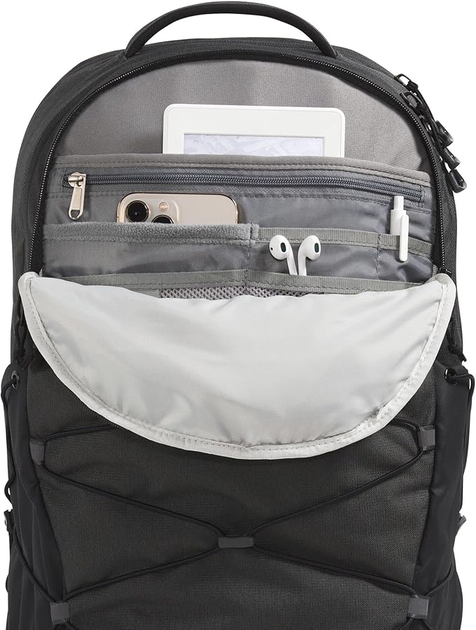 The North Face Borealis Commuter Laptop Backpack - Water Repellent, Laptop Sleeve, Large Main Compartment, Asphalt Grey Light Heather/TNF Black-NPF, One Size