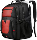 Z-MGKISS Big Travel Backpack, Large Laptop Backpack, TSA Approved Bag, Anti-Theft Water Resistant Computer Daypack 17.3 Inch, Red