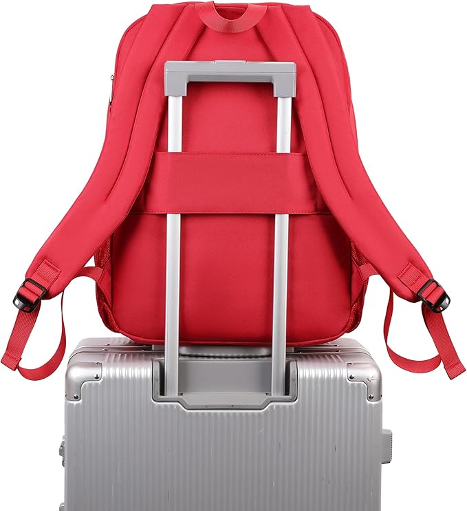 abshoo 32L Big Student Laptop Backpack For College Men Women Middle High School Teen Bookbag Travel Backpack Daypack (Red)