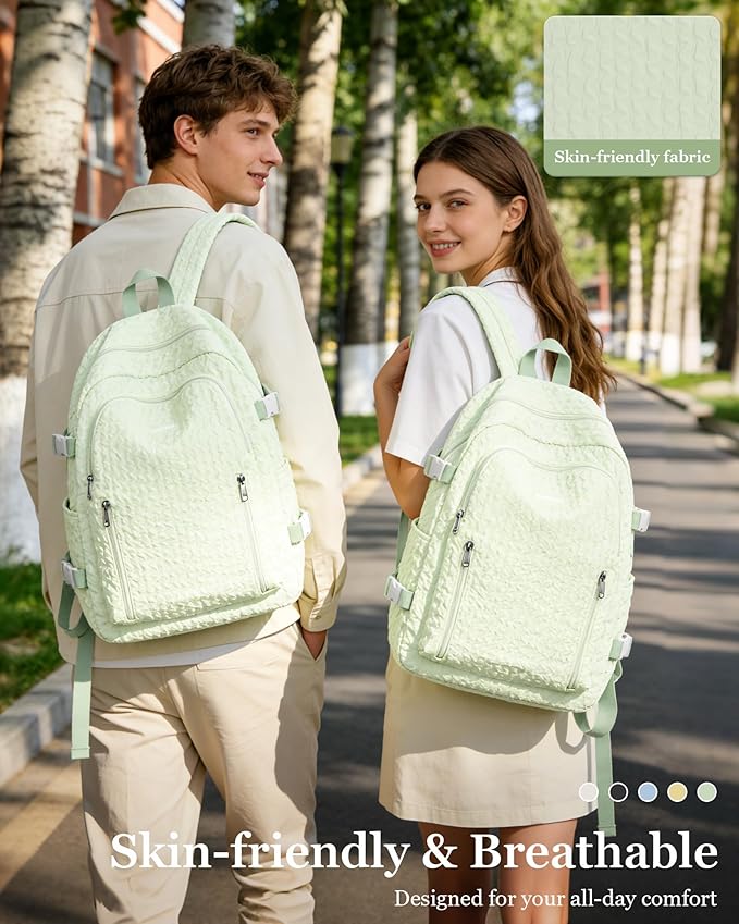 weradar Lightweight Middle School Bag For Teens Girls Boys,Kawaii Backpack For College Students,Aesthetic Bookbag,Cute School Backpack For Women Casual Daypack(Mint Green)