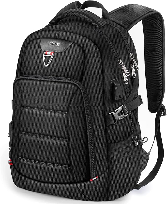 HOMIEE Laptop Backpack Extra Large Travel Backpack for Men Women, Anti Theft Slim Durable College School Computer Bag with USB Charging Port