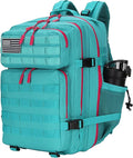 25L Tactical Military Backpack Small Travel Rucksack for Men and Women Assault Pack Bug Out Bag Molle Daypack Gym Backpack with Bottle Holder (Neon Teal)