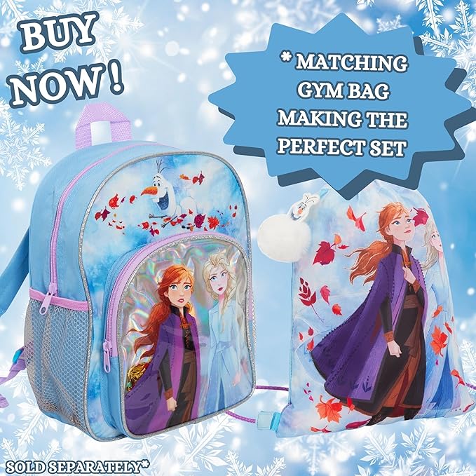 Disney® Official Frozen 2 Backpack for Girls with Elsa & Anna Into The Unknown School Nursery Travel Rucksack Lunch Bag