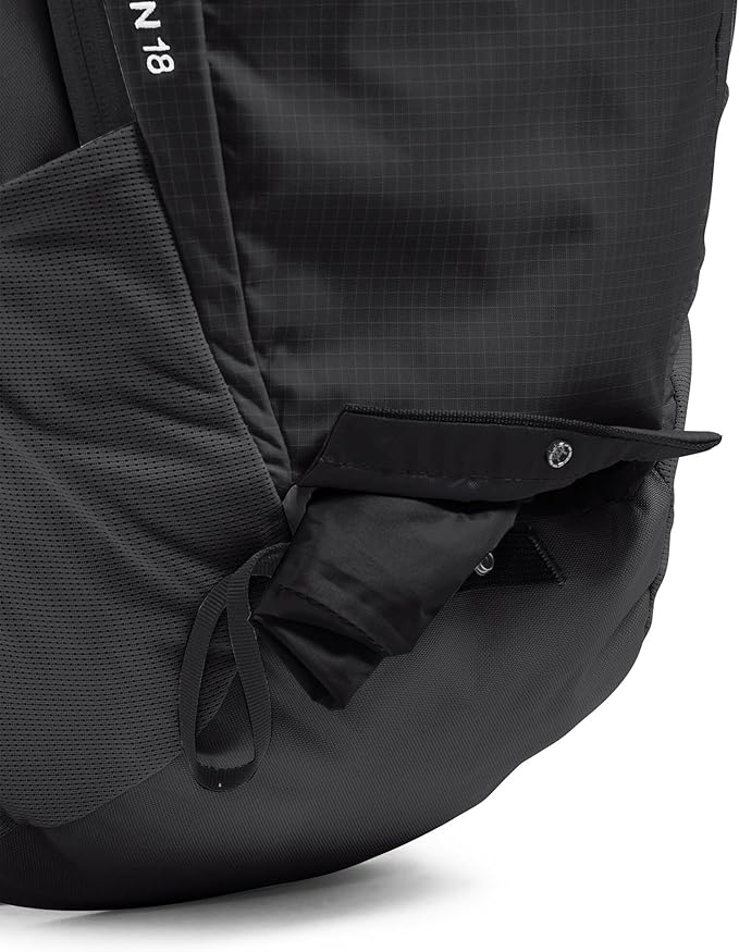 The North Face Basin 18 Liter Technical Daypack with Rain Cover - Unisex Backpack, Sternum Strap, Hiking Pole Attachment, TNF Black/TNF Black-NPF, One Size