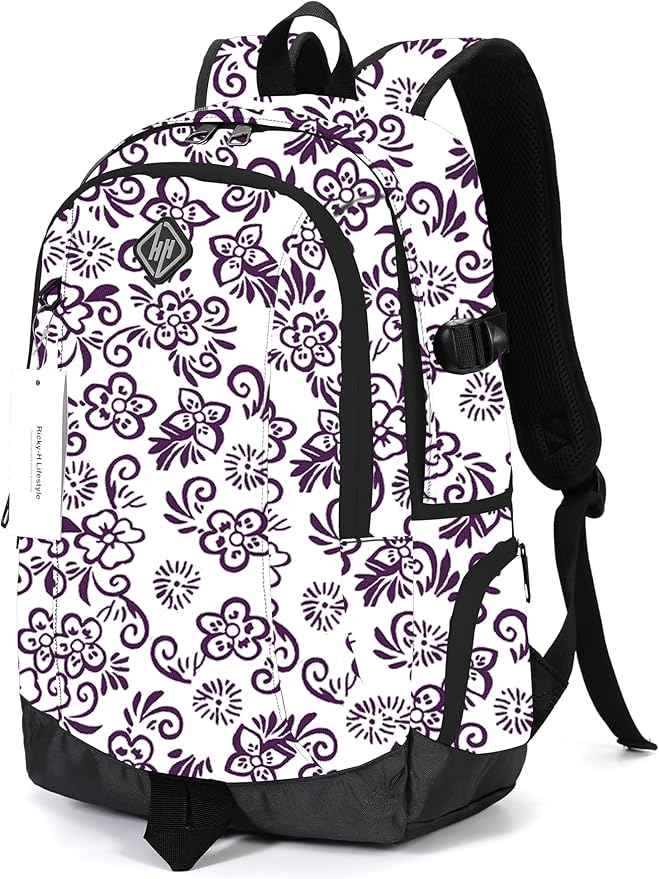 rickyh style School Backpack Travel Bag for Men & Women Lightweight College Back Pack with Laptop Compartmen