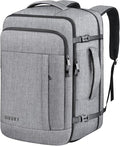 55L Carry On Backpack, Extra Large Travel Backpack for Men & Women, Expandable Big Capacity For Airplanes, Travel Gifts for Men Women, Fits 18.4 Inch Laptop, Luggage Suitcase Daypack Bag, Grey