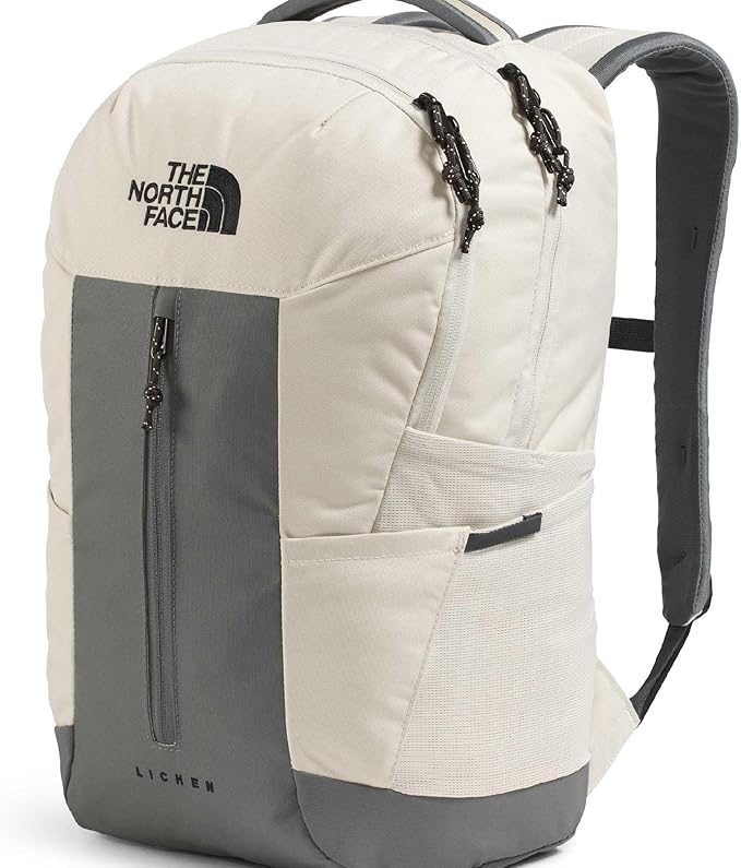 The North Face Lichen Daypack - Everyday Commuter Backpack, Laptop Sleeve, Water Bottle Pockets, Center Front Pouch, Desert Stone/Smoked Pearl/New Taupe Green, One Size