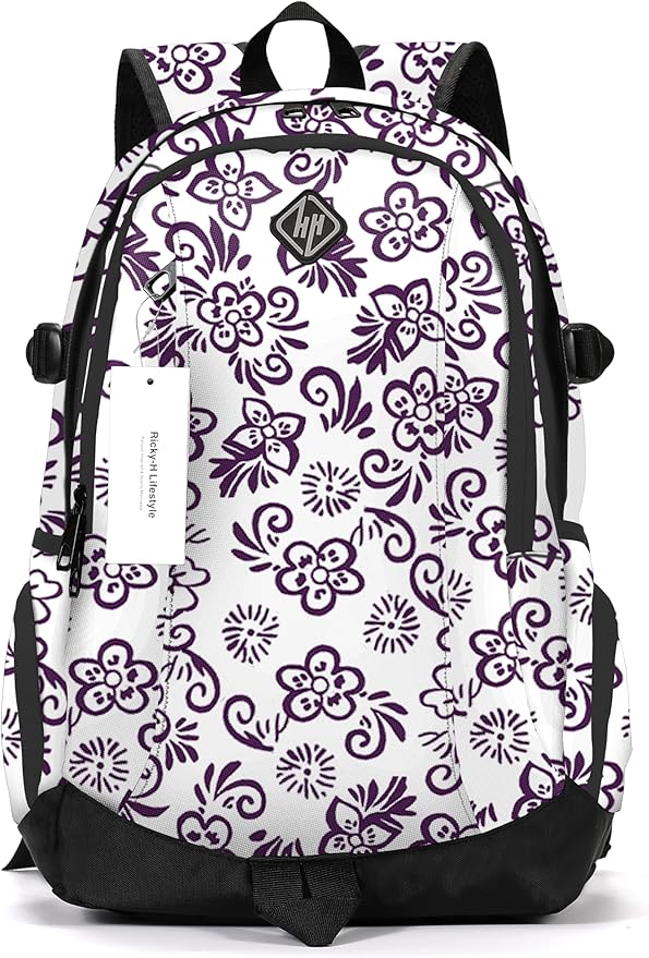 rickyh style School Backpack Travel Bag for Men & Women Lightweight College Back Pack with Laptop Compartmen