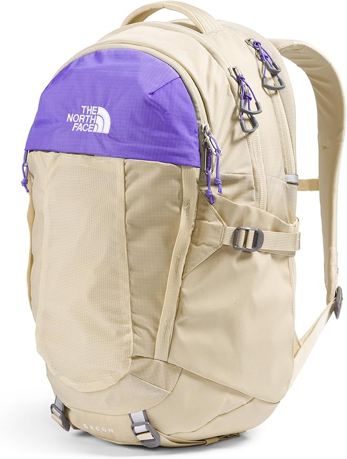 The North Face Women's Recon Everyday Laptop Backpack, Gravel/Optic Violet, One Size