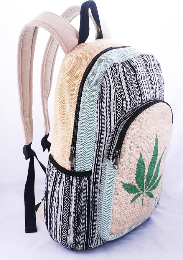 Anitya Hemp Backpack, Multi-Functional Pockets, Eco-Friendly, Unisex, Hiking Daypack, Durable Rucksack (AHLB013)