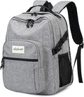 abshoo Classical Laptop Travel Backpack for Women Men College School Bookbag With USB Charging Port (Grey)