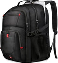 50L Travel Backpack, 17 inch Quality Laptop Backpack for Men, Durability Extra Large Storage space Sturdy TSA Friendly with Port College School Rucksack Bag Gifts for Him Men Women, Black