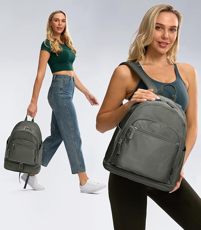 Gym Backpack for Women Men, Lightweight Gym Bag with Shoe Compartment, Waterproof Workout Backpack with Wet Pocket