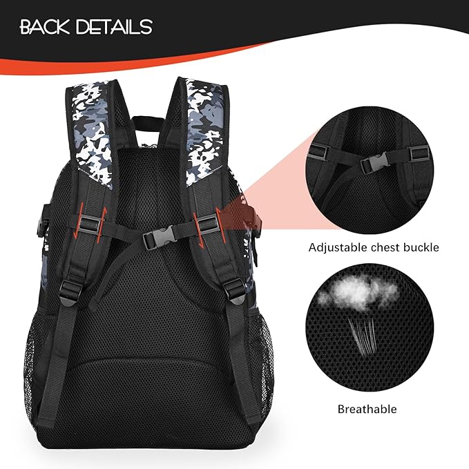 Goloni Basketball Backpack,Large Sports Bag with Ball Compartment & Shoe Compartment,Basketball Bag Fit Volleyball, soccer,Gym