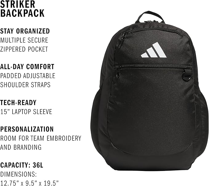 Striker Team Sports Backpack for soccer and more, workout bag for men and women