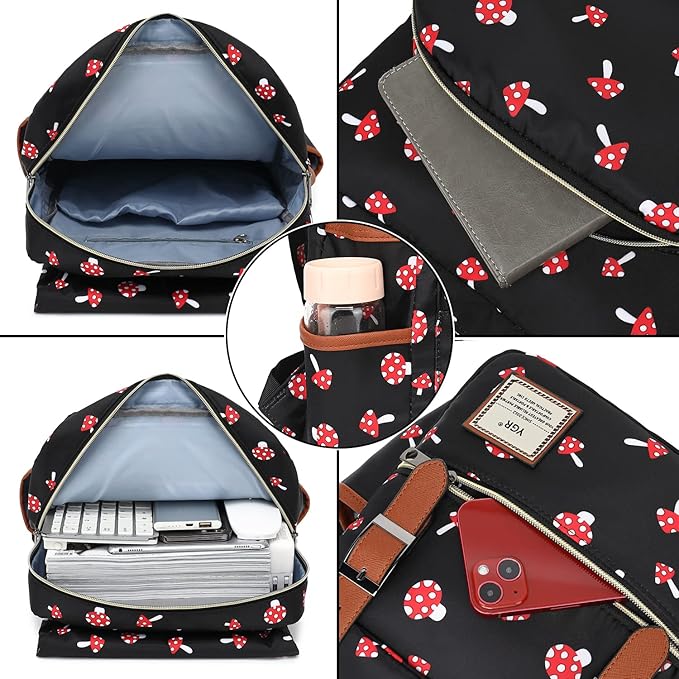 YGR Floral Laptop Backpack for Women, Female, School, Travel, Business, Outdoor Sports, Office, Work