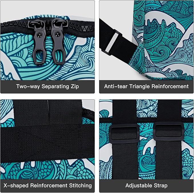 Women’s Backpack Purse Medium Size with Trolley Sleeve, Adjustable Strap/Top Handle, Water Resistant Travel Daypack, Tide Blue