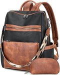 Vegan Leather Laptop Backpack for Women 15.6 Inch Work Backpack Purse for Travel College