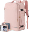 Large Travel Backpack for Women, 40L Travel Bag Personal Item Size, Laptop Backpacks, Waterproof Carry On Backpack with Packing Cubes for College Business Hiking Work Essentials, Pink