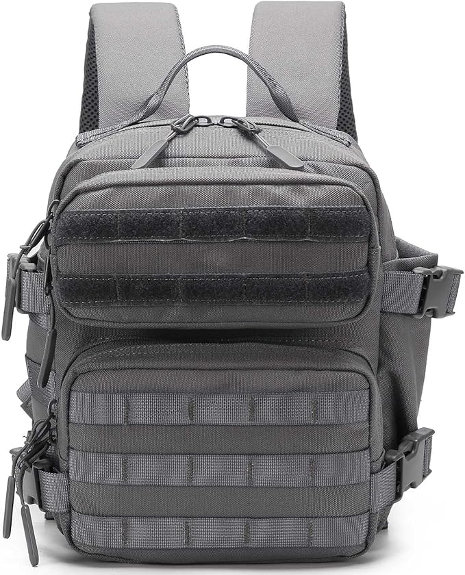 9L Mini Backpack for Women, 9L Small Hiking Backpack of Gym, Travel, Camping (Grey)
