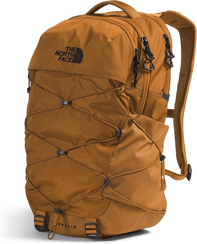 The North Face Borealis Commuter Laptop Backpack - Water Repellent, Laptop Sleeve, Large Main Compartment, Timber Tan/TNF Black, One Size