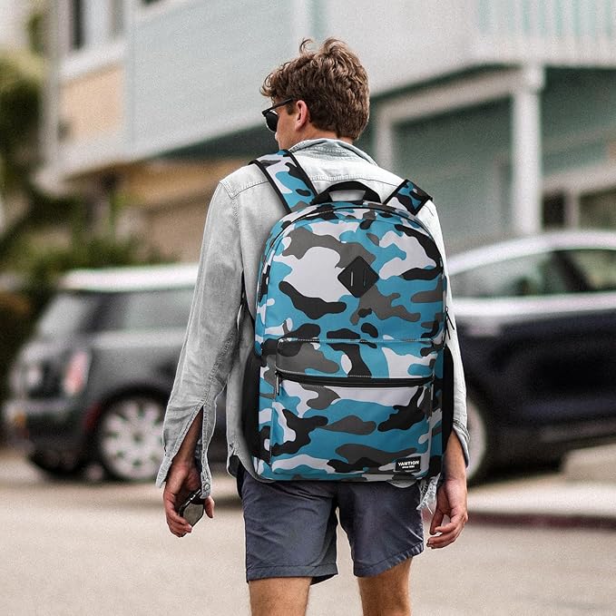 YAMTION School Backpack,17.3 Inch Bookbag Men and Teen Boy School bag with USB Charging Port for High School College
