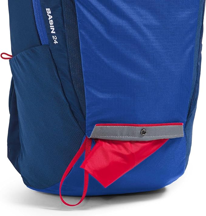 The North Face Basin 24 Liter Technical Daypack with Rain Cover - Unisex, Hiking Pole Attachment, Compression Straps, Estate Blue/TNF Blue, One Size