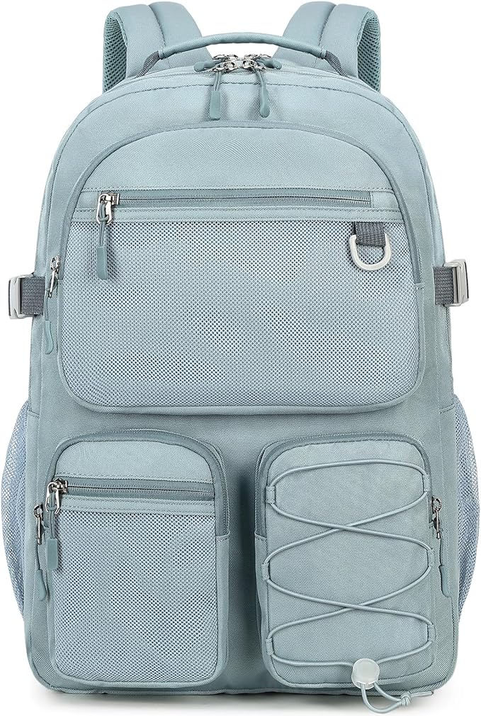 Lohol Water Resistant Backpack with Mulitiple Pockets for School Travel Outdoor College, 15.6 inch Laptop Daypack for Men and Women (Blue)