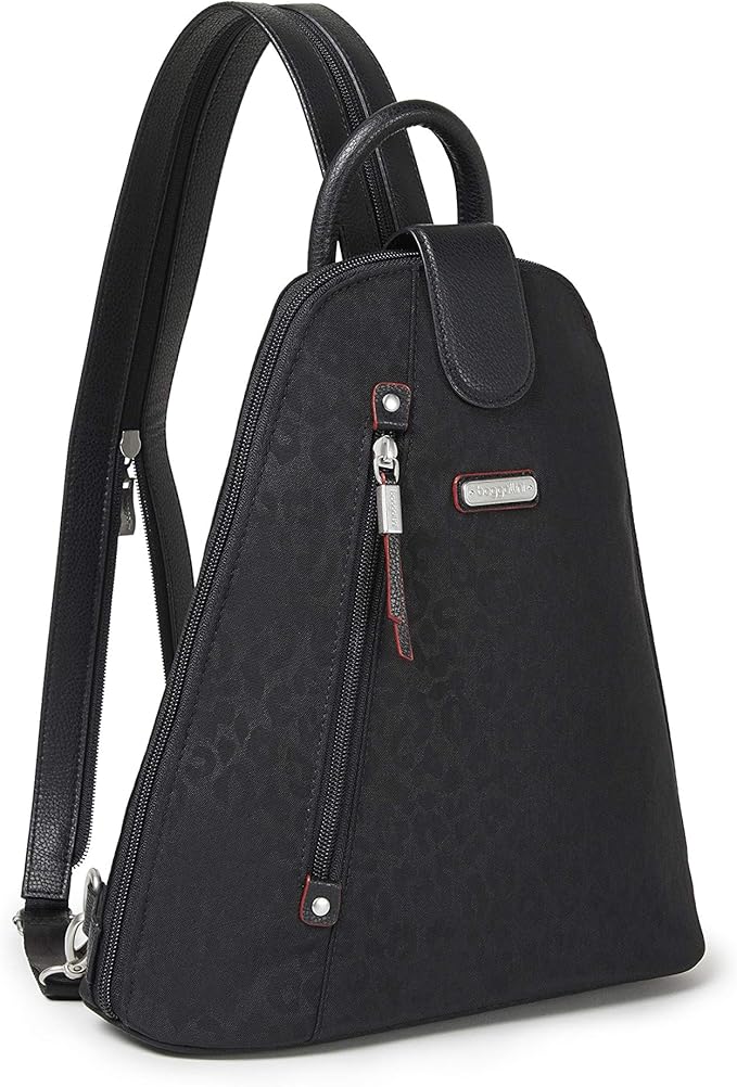 Baggallini Metro Backpack with RFID Phone Wristlet - 9x11 Convertible Sling Bag for Women with Adjustable Shoulder Straps